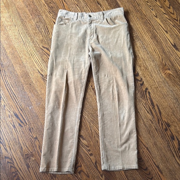 Z Michael Kors Men’s Large Tan Corduroy Pants Relaxed Fit - Picture 1 of 4